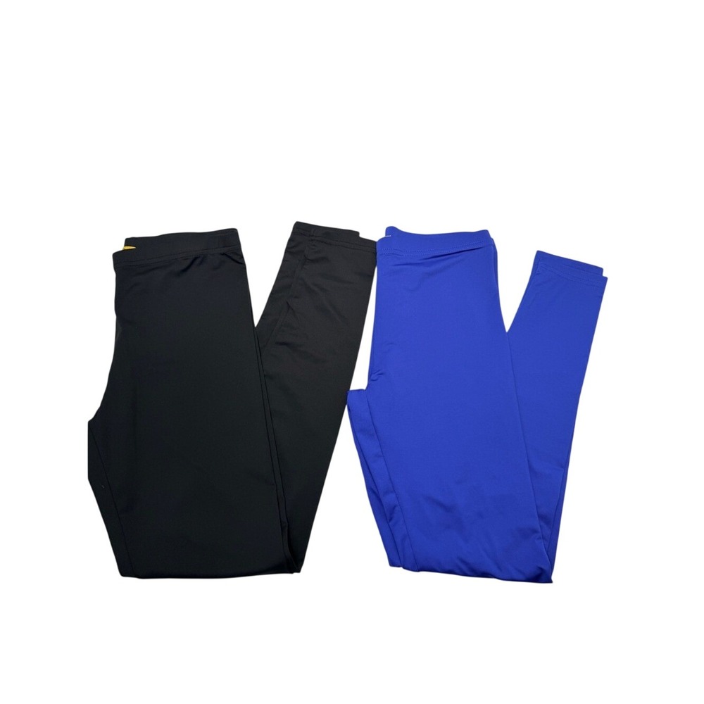 Black and Royal Blue Leggings Duo